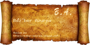 Báber Azurea névjegykártya